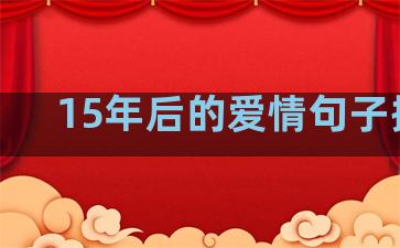 15年后的爱情句子摘抄